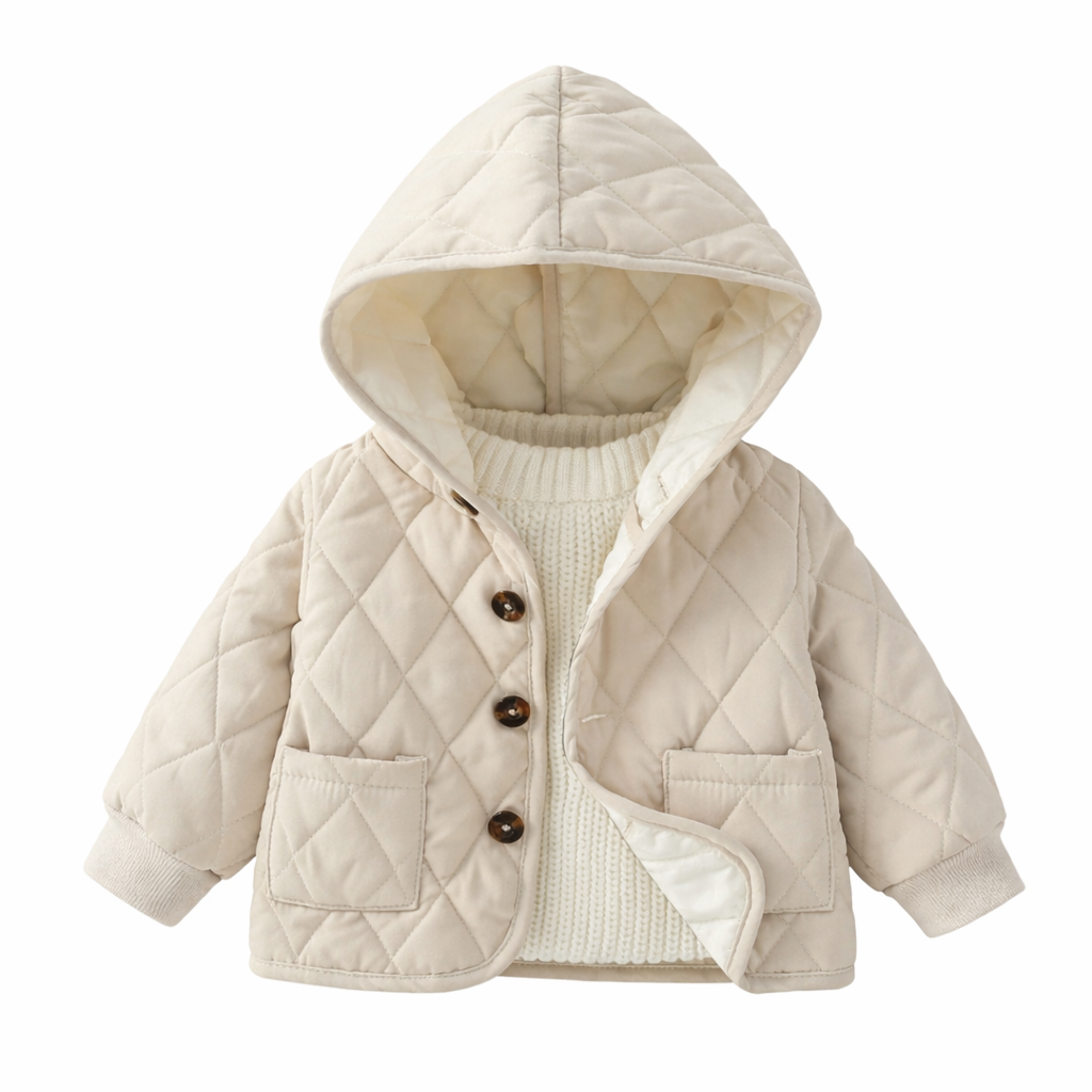 Émile d’Hiver
Manteau matelassé en coton pour bébé garçon