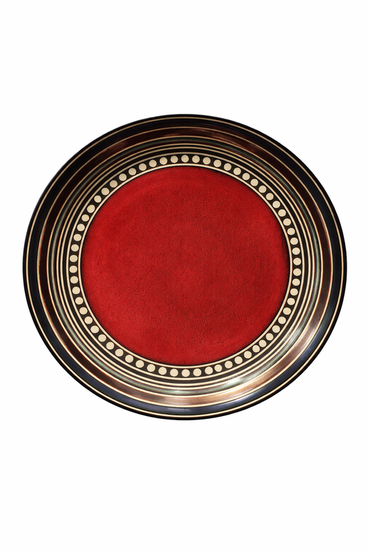 Atelier Indigo Plate — Hand-Painted Ceramic with Artistic Glaze