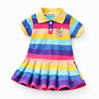 Château Élégance Bébé – Riviera Stripe Everyday Dress
