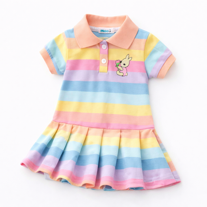 Château Élégance Bébé – Riviera Stripe Everyday Dress