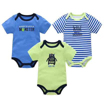Château Bébé™ – Signature Cotton Romper Set (3-Piece Collection)