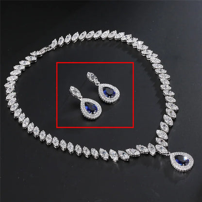 L’Éclat Rouge – Luxury Crystal Zircon Jewellery Set