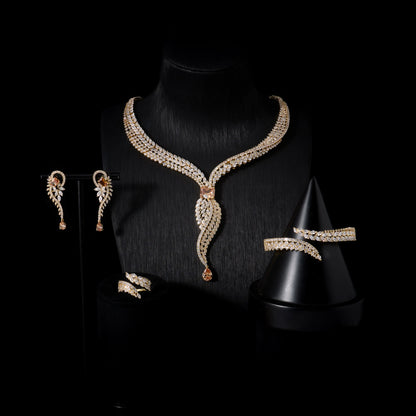 L’Éclat Carmín – Bridal Zirconia Jewellery Set