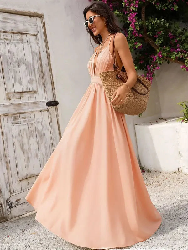 Château Élégance Riviera Bloom Maxi Dress