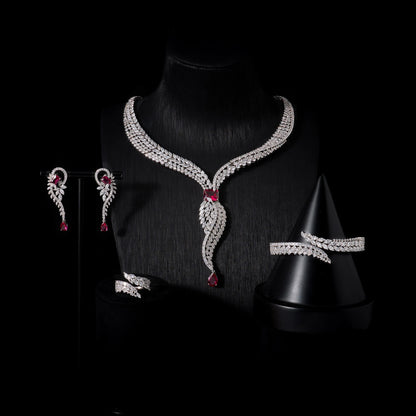 L’Éclat Carmín – Bridal Zirconia Jewellery Set