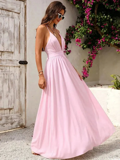 Château Élégance Riviera Bloom Maxi Dress