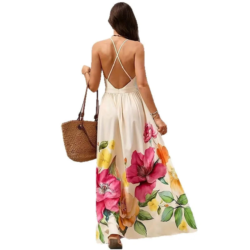 Château Élégance Riviera Bloom Maxi Dress