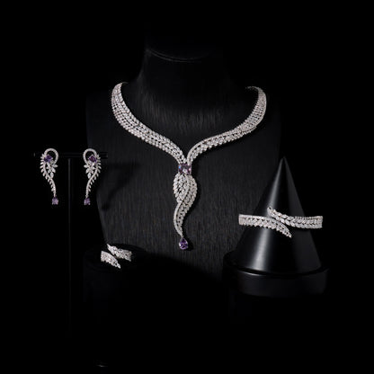 L’Éclat Carmín – Bridal Zirconia Jewellery Set