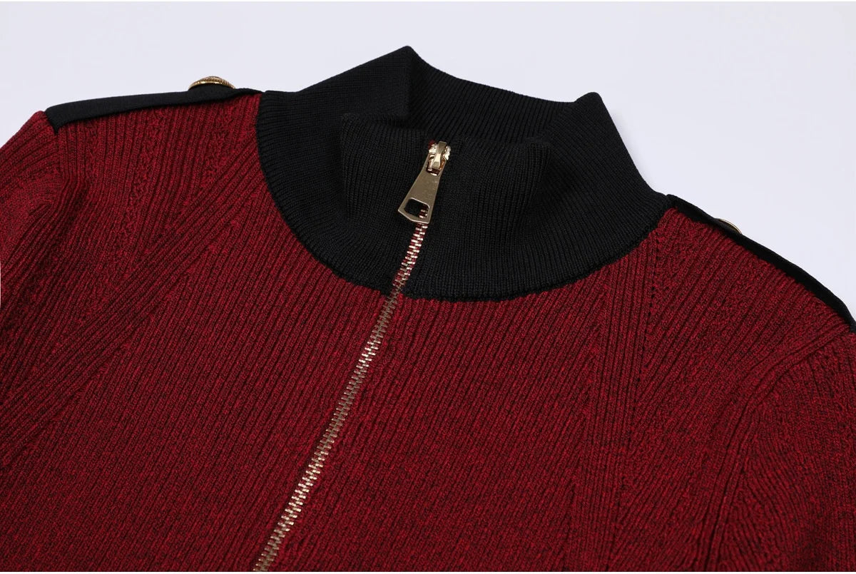 “Élégance Contour Set — Sculpted Knit Dress & Cardigan Duo”