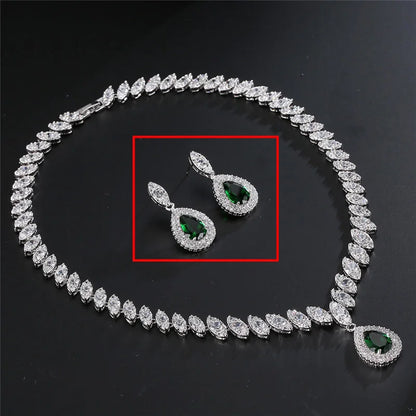 L’Éclat Rouge – Luxury Crystal Zircon Jewellery Set