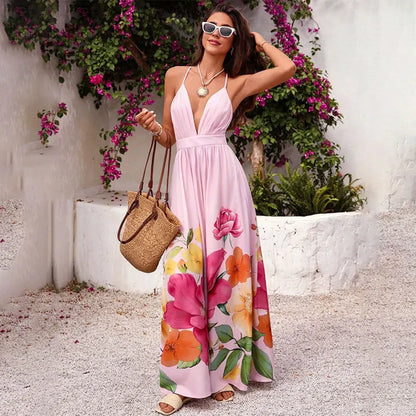 Château Élégance Riviera Bloom Maxi Dress