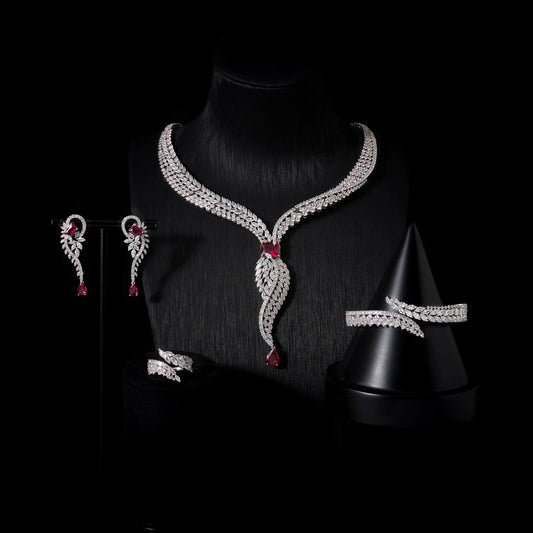 L’Éclat Carmín – Bridal Zirconia Jewellery Set