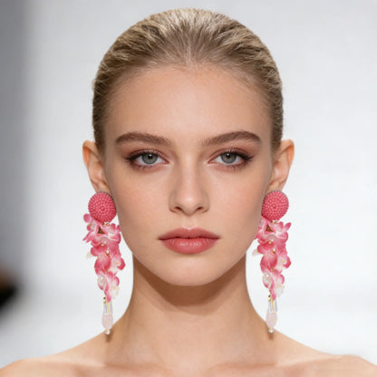 Rose Petal Cascade Earrings