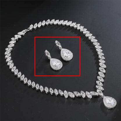 L’Éclat Rouge – Luxury Crystal Zircon Jewellery Set