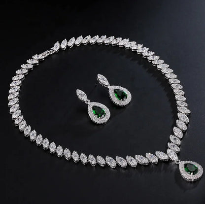L’Éclat Rouge – Luxury Crystal Zircon Jewellery Set