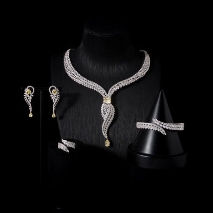 L’Éclat Carmín – Bridal Zirconia Jewellery Set