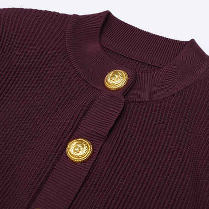 Mini Dress in Ribbed Pointelle Knit