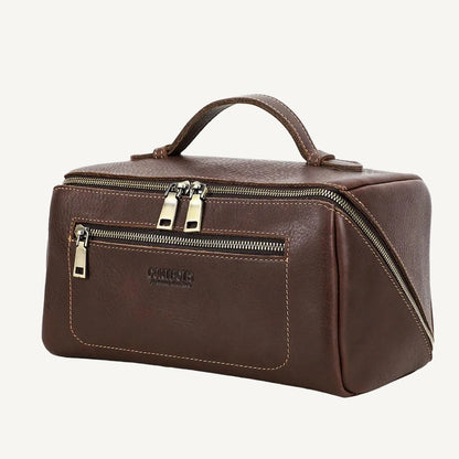 Château Élégance® Monaco Voyage™ – Handcrafted Leather Toiletry Bag