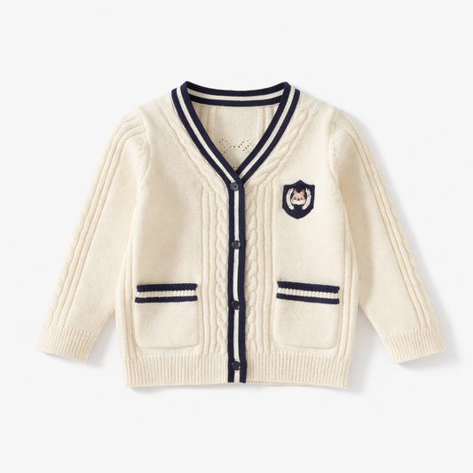 Petit Héritage – Classic Navy Cardigan