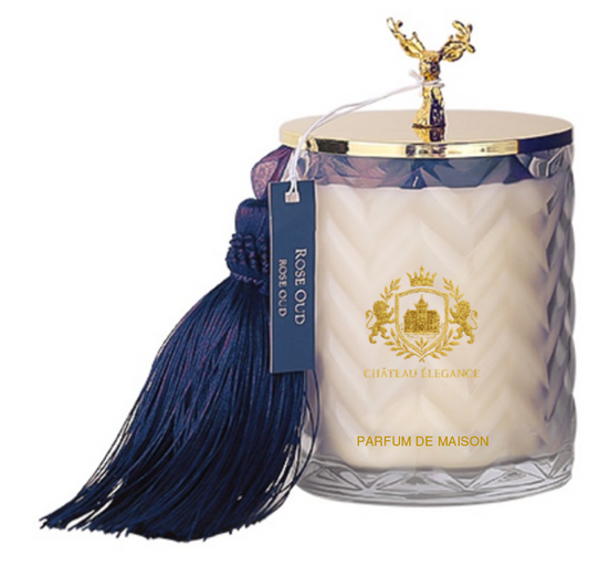 Château Élégance – Rose Oud Luxury Scented Candle - Midnight Edition