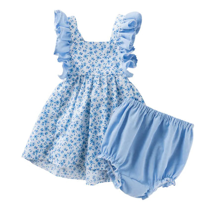 Floral Baby Dress with Flutter Sleeves