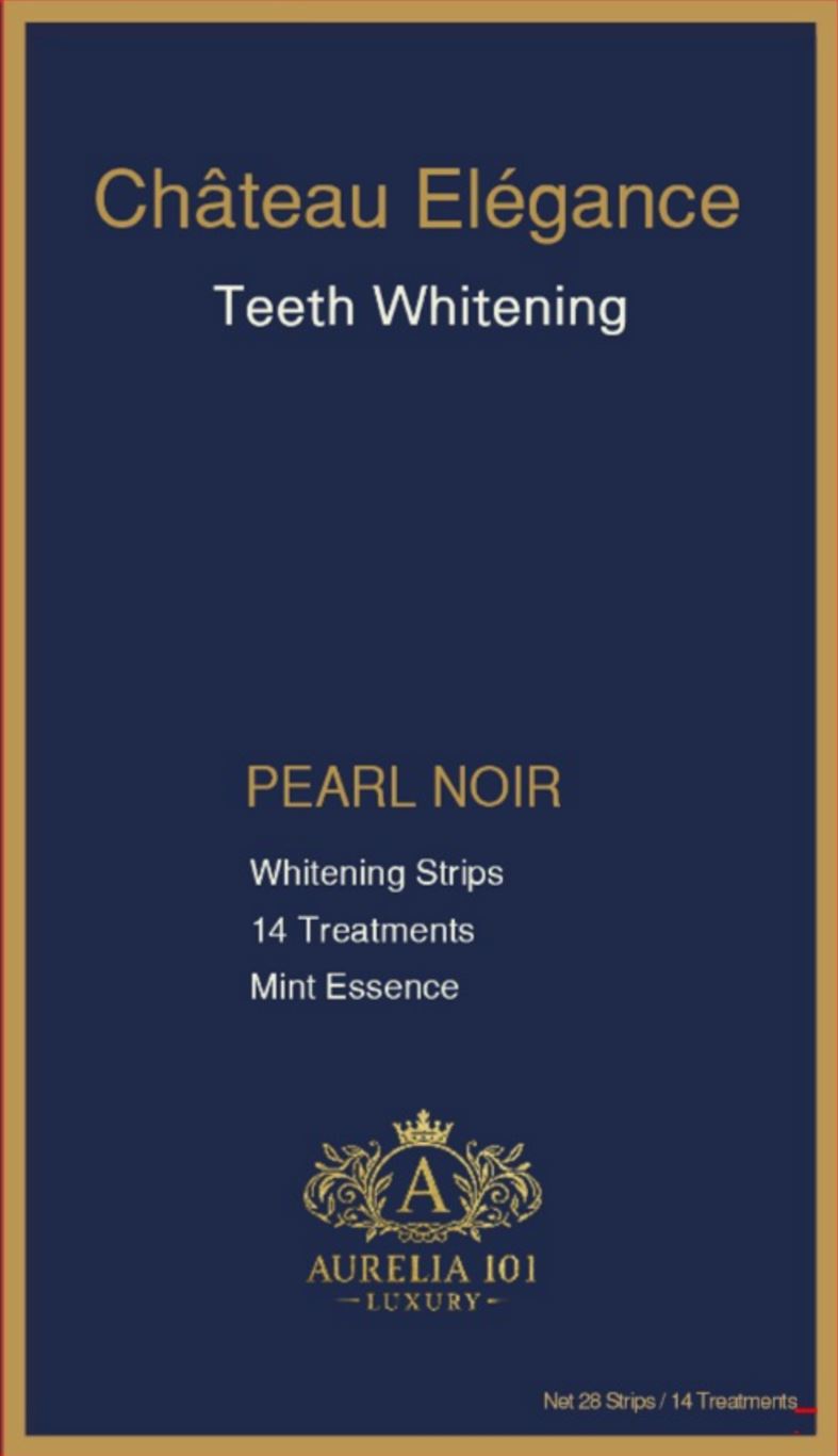 Élégance Pearl Noir – Teeth Whitening Strips Mint (14 pcs)