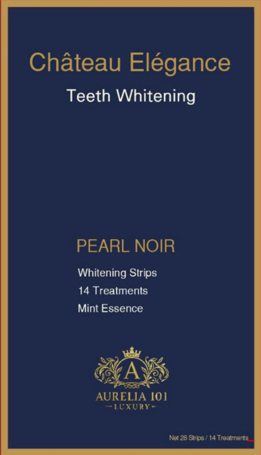 Élégance Pearl Noir – Teeth Whitening Strips Mint (14 pcs)