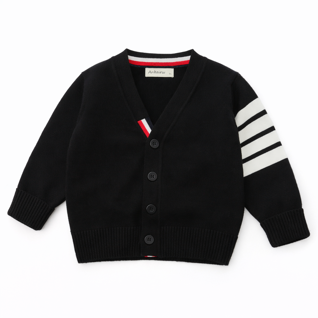 Petit Gabriel™ – Le Cardigan Rayé Classique