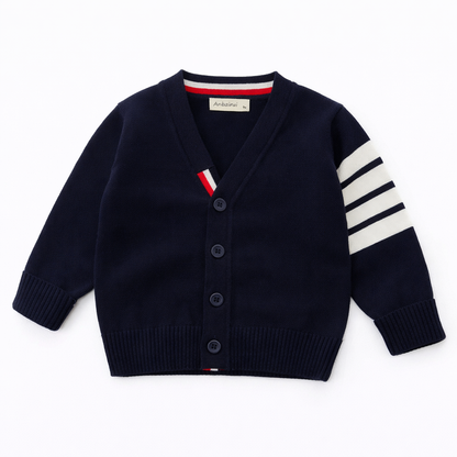 Petit Gabriel™ – Le Cardigan Rayé Classique