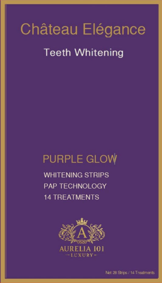 Élégance – Purple Glow Teeth Whitening Strips (14 pcs)