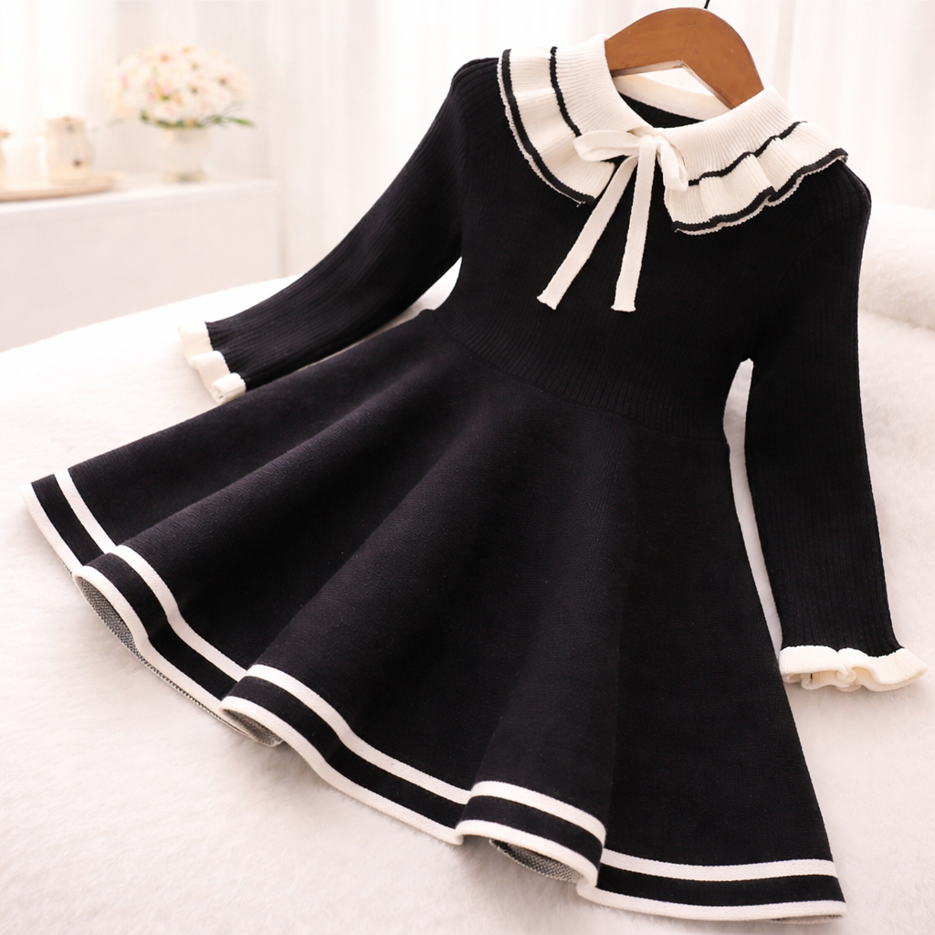 Robe Tricotée Élégance – Rose Poudré