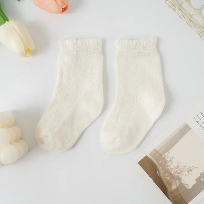 Fine Cotton Openwork Socks for Babies & Children