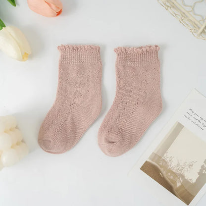 Fine Cotton Openwork Socks for Babies & Children
