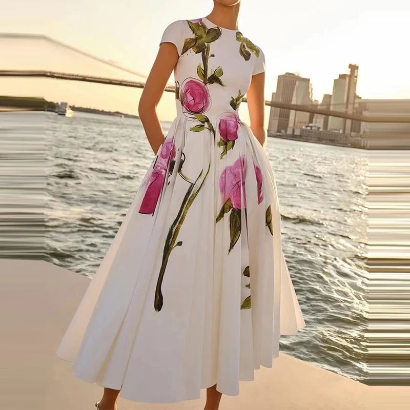 Château Élégance Women's Spring/Summer Floral Dress