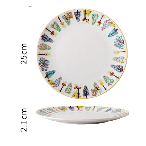 Mosaïque Soleil Plate — Hand-Painted Ceramic Art Plate