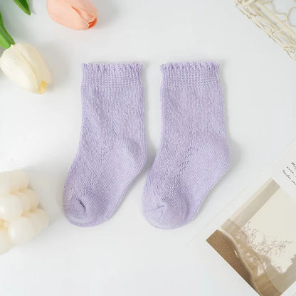 Fine Cotton Openwork Socks for Babies & Children