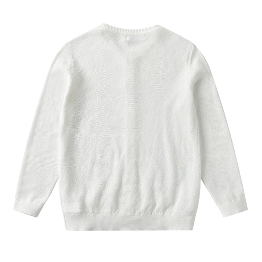 Élise Blanche™ – Cardigan en Coton Pur pour Enfants
Timeless softness. Quiet elegance.