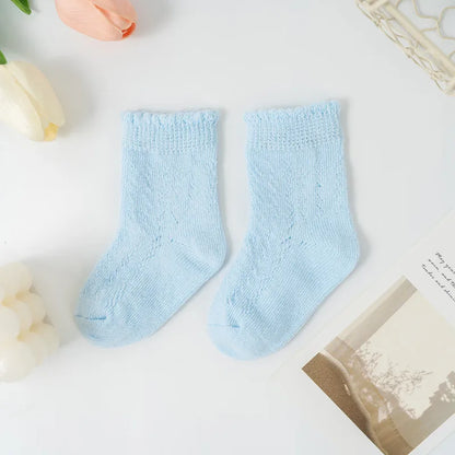 Fine Cotton Openwork Socks for Babies & Children