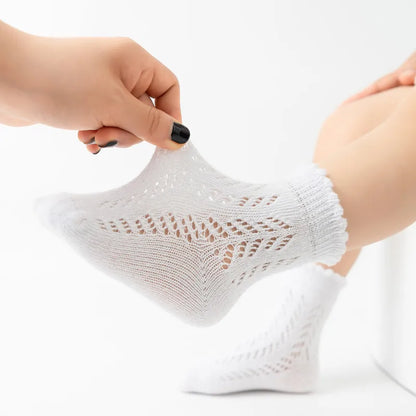 Fine Cotton Openwork Socks for Babies & Children
