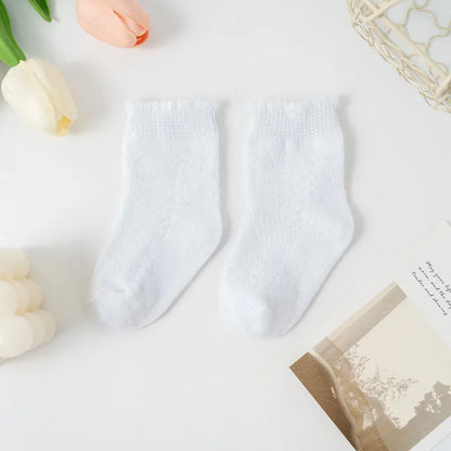 Fine Cotton Openwork Socks for Babies & Children