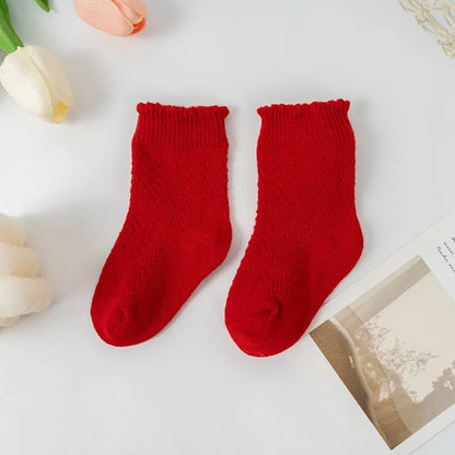 Fine Cotton Openwork Socks for Babies & Children
