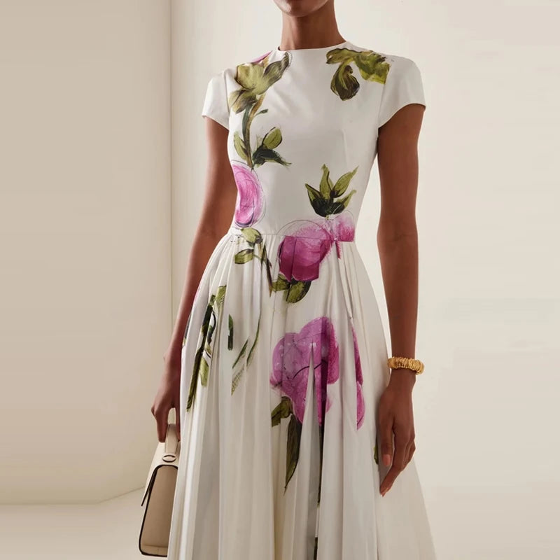Château Élégance Women's Spring/Summer Floral Dress