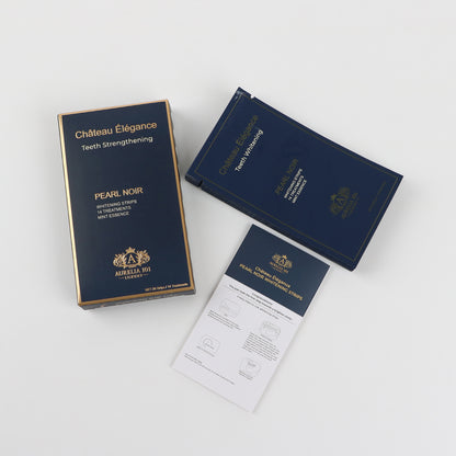 Élégance Pearl Noir – Teeth Whitening Strips Mint (28 pcs)