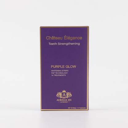 Élégance – Purple Glow Teeth Whitening Strips (14 pcs)