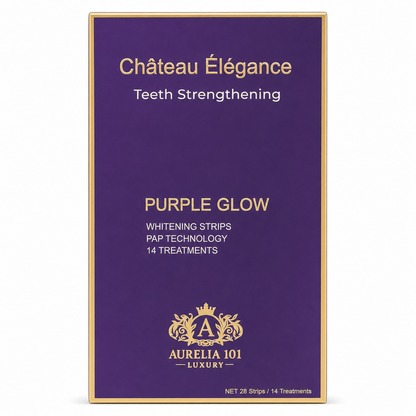 Château Élégance Purple Glow Teeth Whitening Strips (14 pcs)