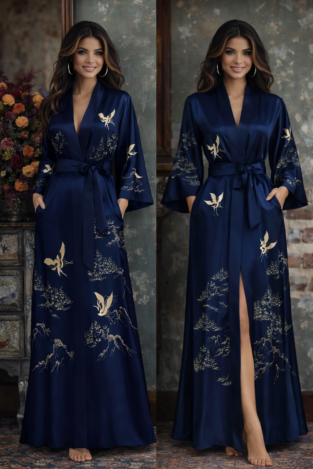 Maison Élégance — Satin L’Intime Kimono