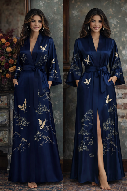 Maison Élégance — Satin L’Intime Kimono