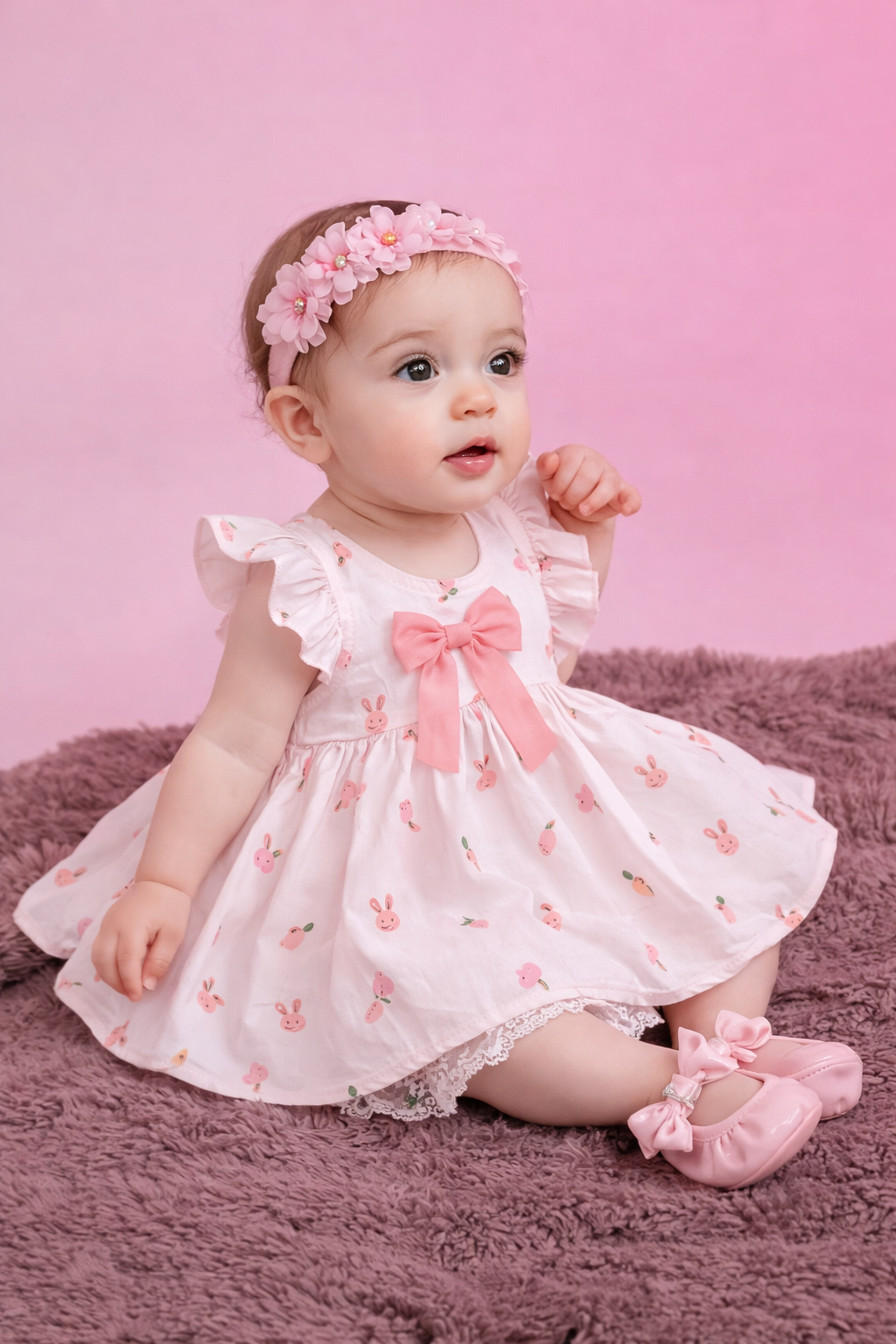Château Élégance Bébé – Soft Cotton Princess Dress
