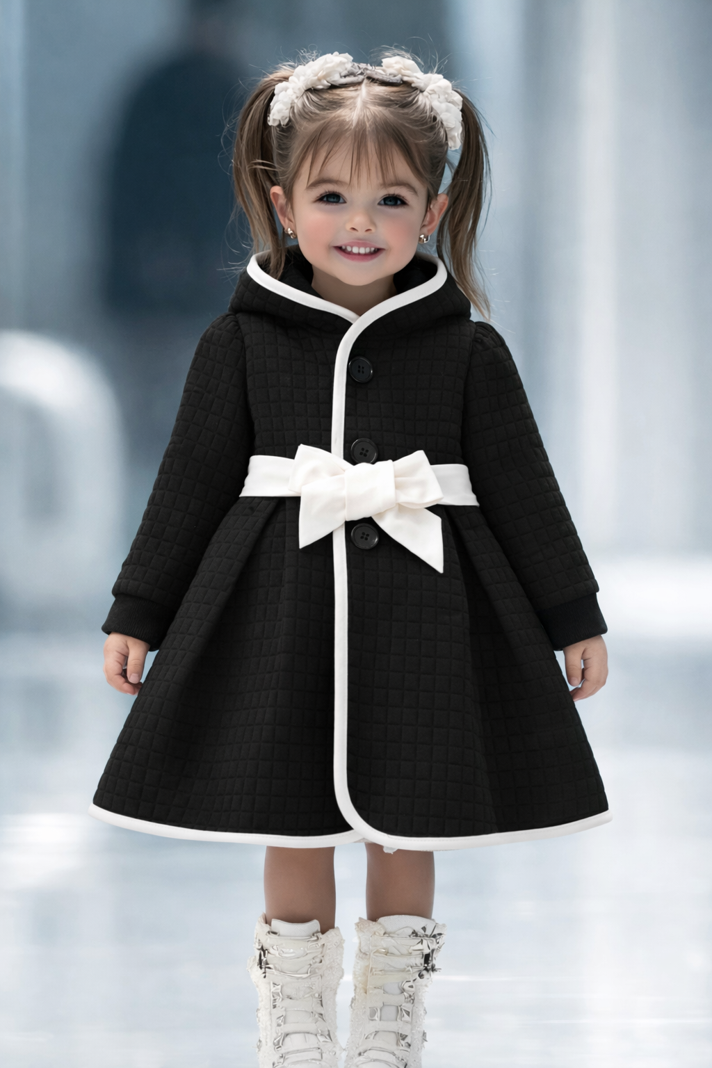Le Cocon – Quilted Coat for Children
Black & Ivory Contrast · Timeless French Design