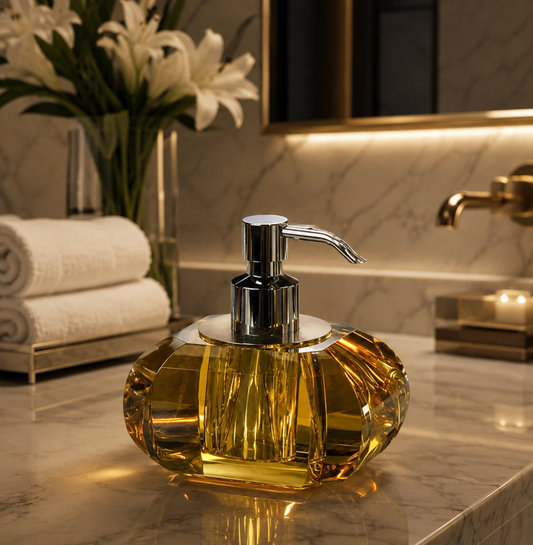 Crystal Élan™ — Sculptural Crystal Soap Dispenser